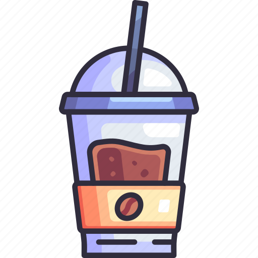 Ice coffee, cold, drink, cup, takeaway icon - Download on Iconfinder