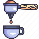 portafilter, filter, coffee maker, coffee machine, espresso