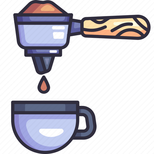 Portafilter, filter, coffee maker, coffee machine, espresso icon - Download on Iconfinder