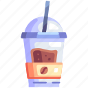 ice coffee, cold, drink, cup, takeaway, coffee barista, coffee, cafe, barista