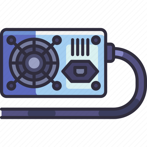 Power supply, electrical, computer, cpu, fan, computer hardware, technology icon - Download on Iconfinder