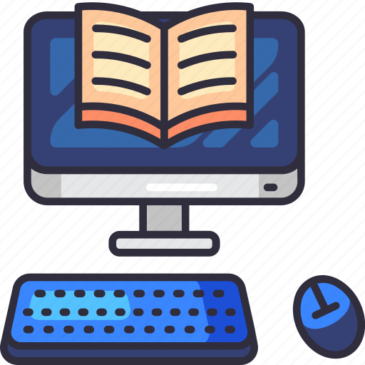 E learning, online, computer, reading, ebook, education, school icon - Download on Iconfinder
