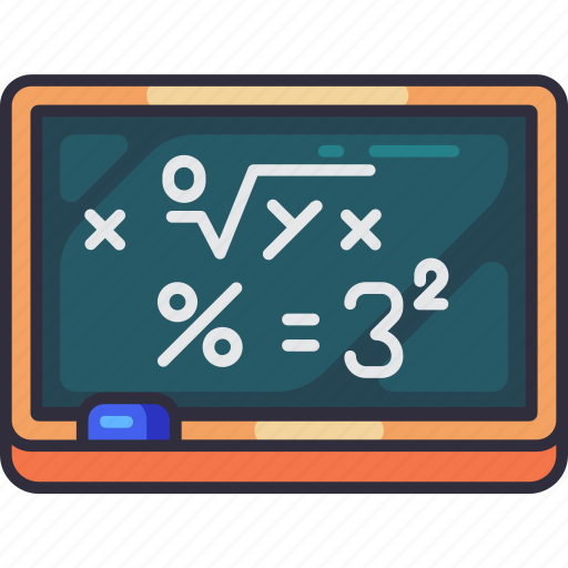 Math, mathematics, formula, chalkboard, subject, education, school icon - Download on Iconfinder