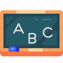 abc in board, alphabet, chalkboard, blackboard, calculate, education, school, back to school, study