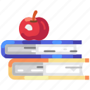 apple in top of book, books, read, write, apple fruit, education, school, back to school, study