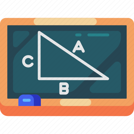 Pythagoras, formula, math, mathematics, chalkboard, education, school icon - Download on Iconfinder