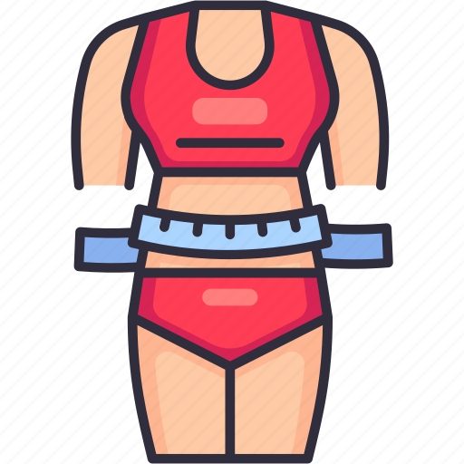 Diet, slim, woman, measure, body, fitness, gym icon - Download on Iconfinder