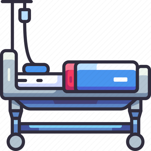 Hospital bed, patient, stretcher, emergency, bed, hospital, clinic icon - Download on Iconfinder