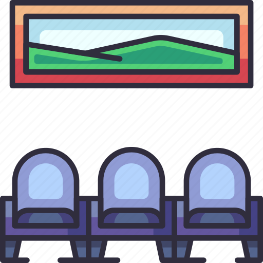 Waiting room, patient, seats, chair, wait, hospital, clinic icon - Download on Iconfinder