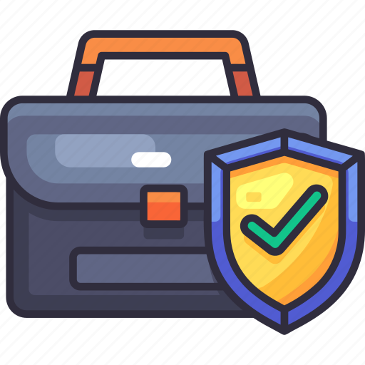Work insurance, briefcase, employee, office, company, insurance, coverage icon - Download on Iconfinder