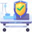 hospital insurance, health, medical, stretcher, patient bed, insurance, coverage, protection, shield 