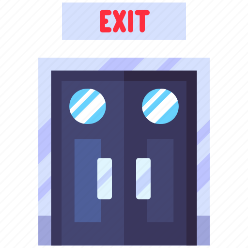 Exit, room, door, close, doorway, movie cinema, movie time icon - Download on Iconfinder