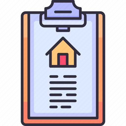 Clipboard, document, details, agreement, report, real estate, property icon - Download on Iconfinder