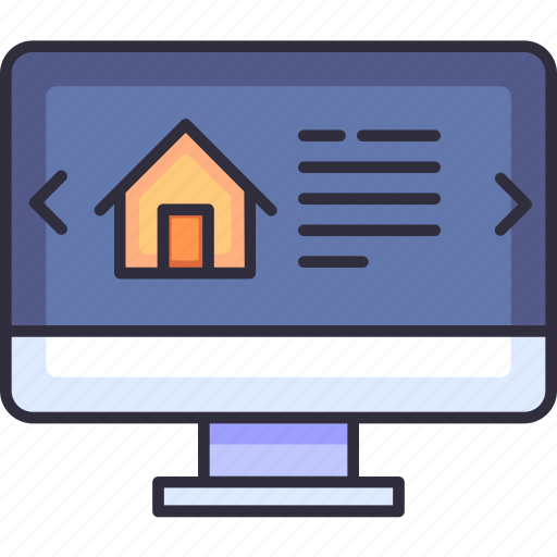 Computer, website, application, online, checking, real estate, property icon - Download on Iconfinder
