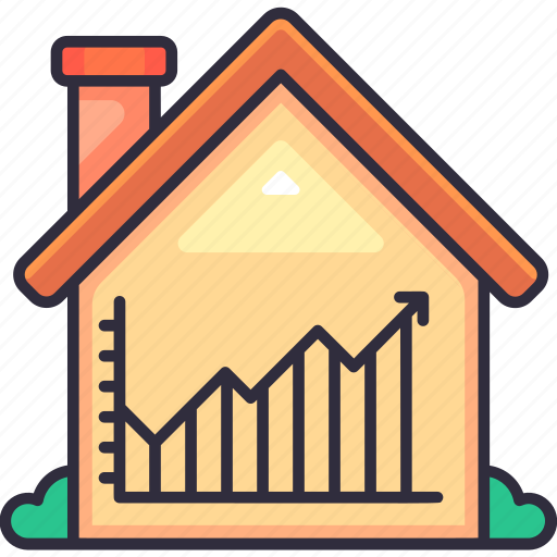 Growth, graph, chart, increase, investment, real estate, property icon - Download on Iconfinder