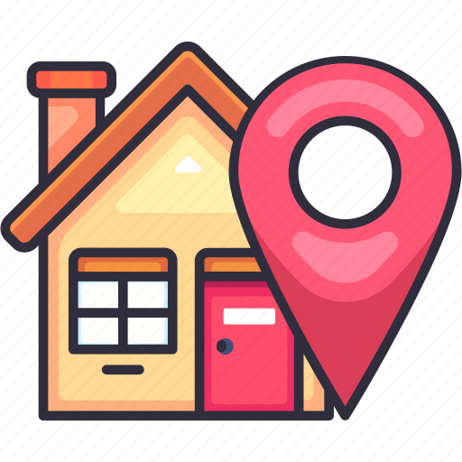 Location, pin, map, destination, address, real estate, property icon - Download on Iconfinder