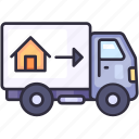 moving truck, moving house, replacement, relocation, truck, real estate, property, home, house