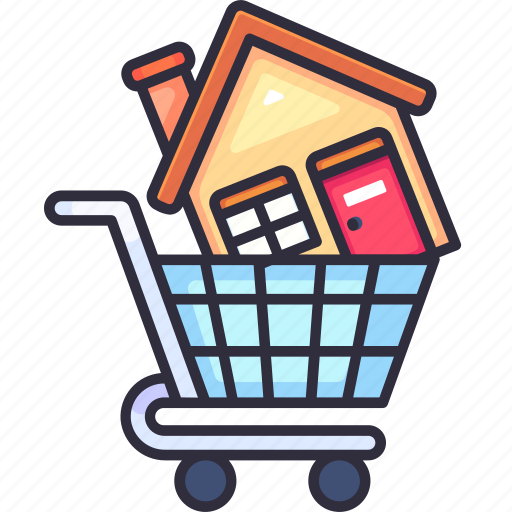 Shopping, trolley, buy, cart, pay, real estate, property icon - Download on Iconfinder