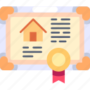 certificate, house certificate, agreement, document, contract, real estate, property, home, house