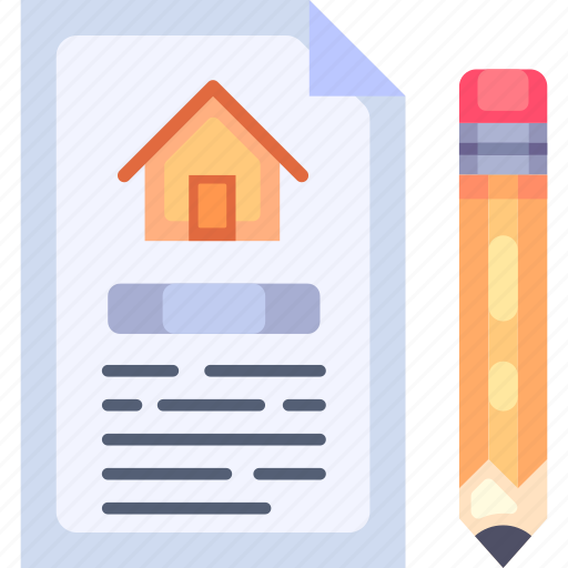 Contract, agreement, document, signature, pen, real estate, property icon - Download on Iconfinder