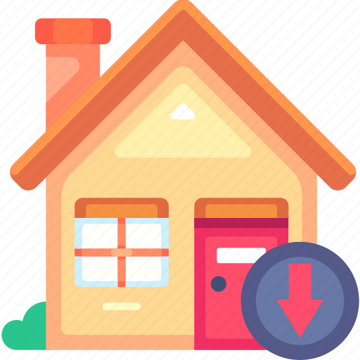 Decrease, loss, investment, down, price, real estate, property icon - Download on Iconfinder