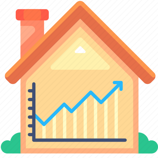 Growth, graph, chart, increase, investment, real estate, property icon - Download on Iconfinder