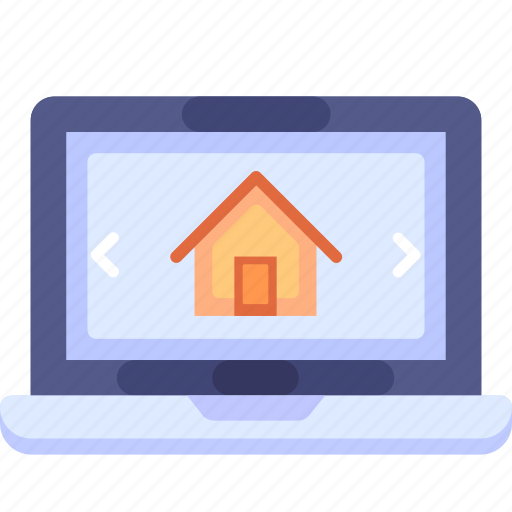 Real estate, app, website, online, laptop, property, home icon - Download on Iconfinder