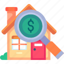 search, budget, find, magnifying, magnifier, real estate, property, home, house