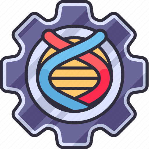 Genetic, engineering, dna, biotechnology, gear, science, technology icon - Download on Iconfinder