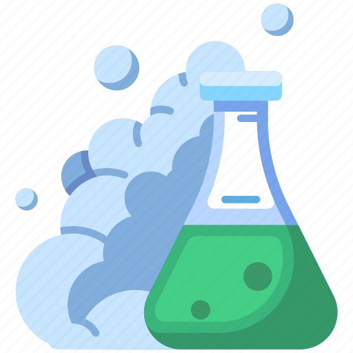 Flask, reaction, lab, experiment, test, science, technology icon - Download on Iconfinder