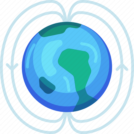 Magnetic pole, magnet, electromagnetic, earth, globe, science, technology icon - Download on Iconfinder