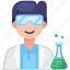 male scientist, lab, laboratory, flask, researcher, science, technology, future 