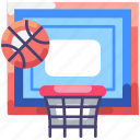 basketball, hoop, basket, ring, ball