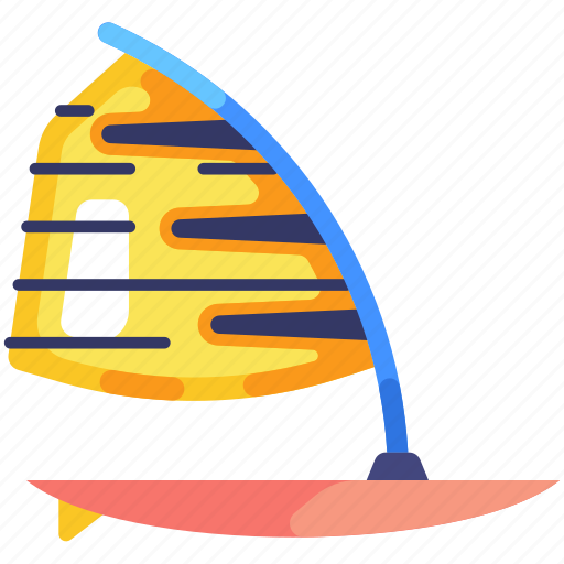 Windsurf, sailboat, surfing, windsurfing, sail icon - Download on Iconfinder