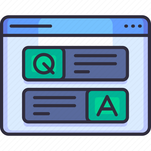 Web development, web design, website, qna, q and a, question, answer icon - Download on Iconfinder
