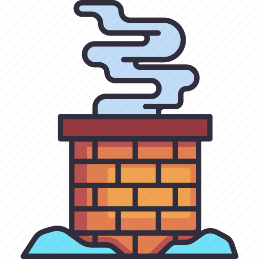 Chimney, smoke, fireplace, warm, fire, winter, christmas icon - Download on Iconfinder