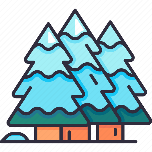 Snowy pine tree, snowy, pine tree, forest, snow, winter, christmas icon - Download on Iconfinder