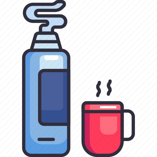 Thermos, hot water, flask, drink, glass, winter, christmas icon - Download on Iconfinder