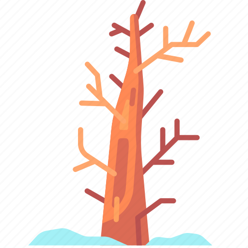 Dead tree, branch, leafless, plant, snow, winter, christmas icon - Download on Iconfinder