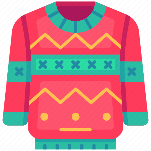 Sweater, christmas, jacket, clothes, knit, winter, holiday icon - Download on Iconfinder