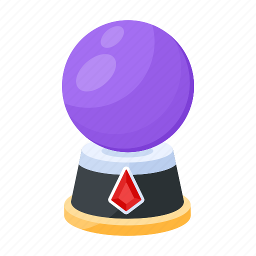 Crystal ball, magic globe, glass ball, witch globe, fortune globe icon - Download on Iconfinder