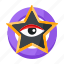 magic eye, pentagram eye, goth eye, esoteric eye, david eye 