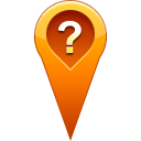question, location, pin