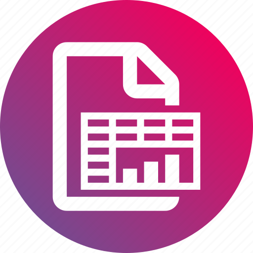 Analysis, chart, data, document, report, sheet, table icon - Download on Iconfinder