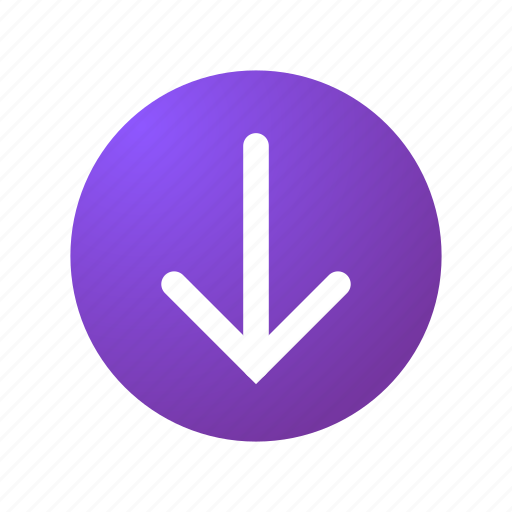 Arrow, down, downgrade, download, expand, more, purple icon - Download on Iconfinder
