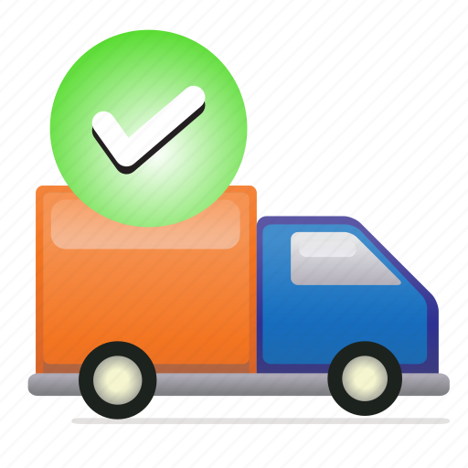 Courier, delivery, lorry, product, received, transportation, vehicle icon - Download on Iconfinder