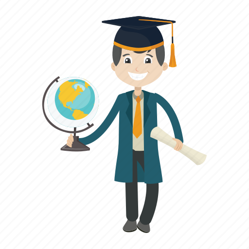 Globe, graduation, school, student icon - Download on Iconfinder