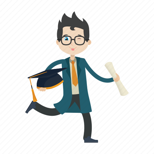 Boy, graduation, knowledge, student icon - Download on Iconfinder