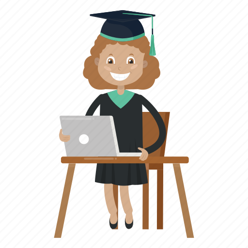 Girl, graduation, student, study icon - Download on Iconfinder