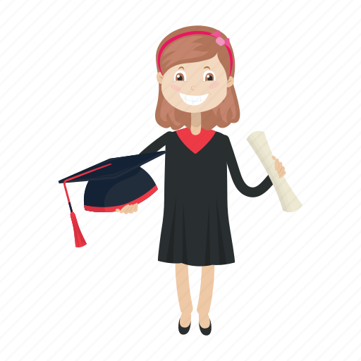 Girl, graduation, kid, student icon - Download on Iconfinder